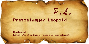 Pretzelmayer Leopold névjegykártya
